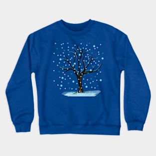 Merry Christmas Tree & Snow Crewneck Sweatshirt